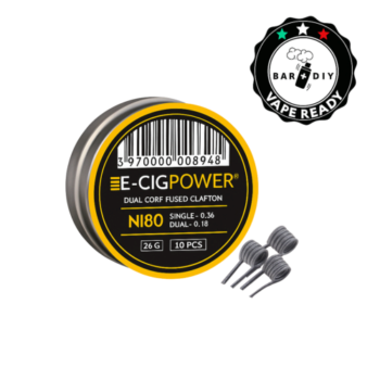 Pack of 10 coils Fumytech Clapton SS316 26GA+34GA 0,4Ω