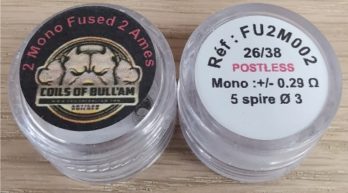 Coil Mono Fused Clapton 2 Ames 26/38 Postless Coil Mono Fused Clapton 2 Ames 26/38 Postless