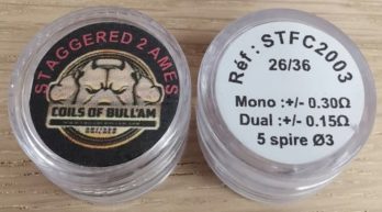 Coil Staggered Fused Clapton 2 Ames 26/36 Coil Staggered Fused Clapton 2 Ames 26/36